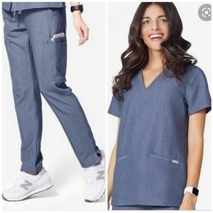 FIGS HEATHERED DENIM BLUE SET Casma/Yola